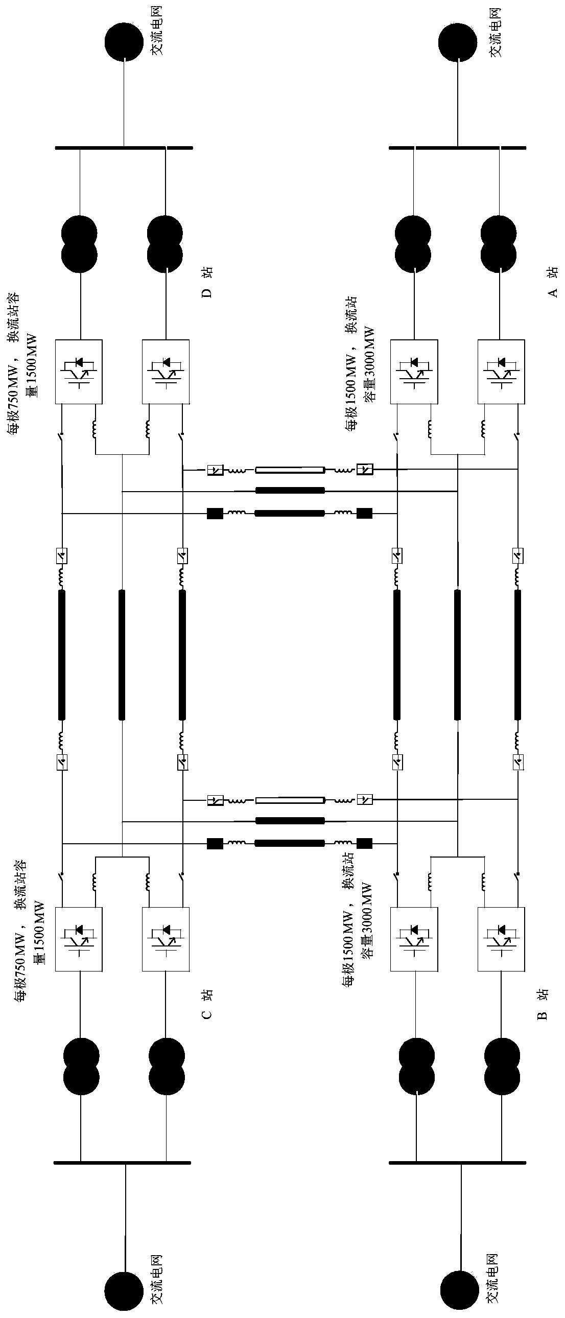 Power control method and system for multi-converter stations in multi-terminal active flexible DC system