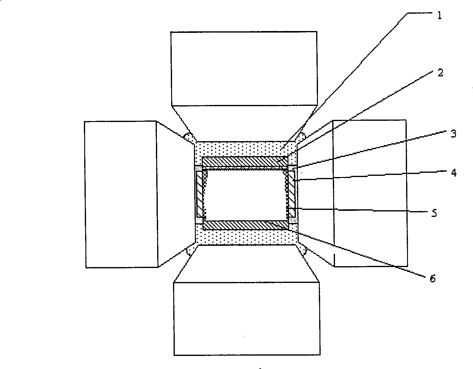 Use of electrothermal alloy in six-side top high-temperature high-pressure synthetic cavity