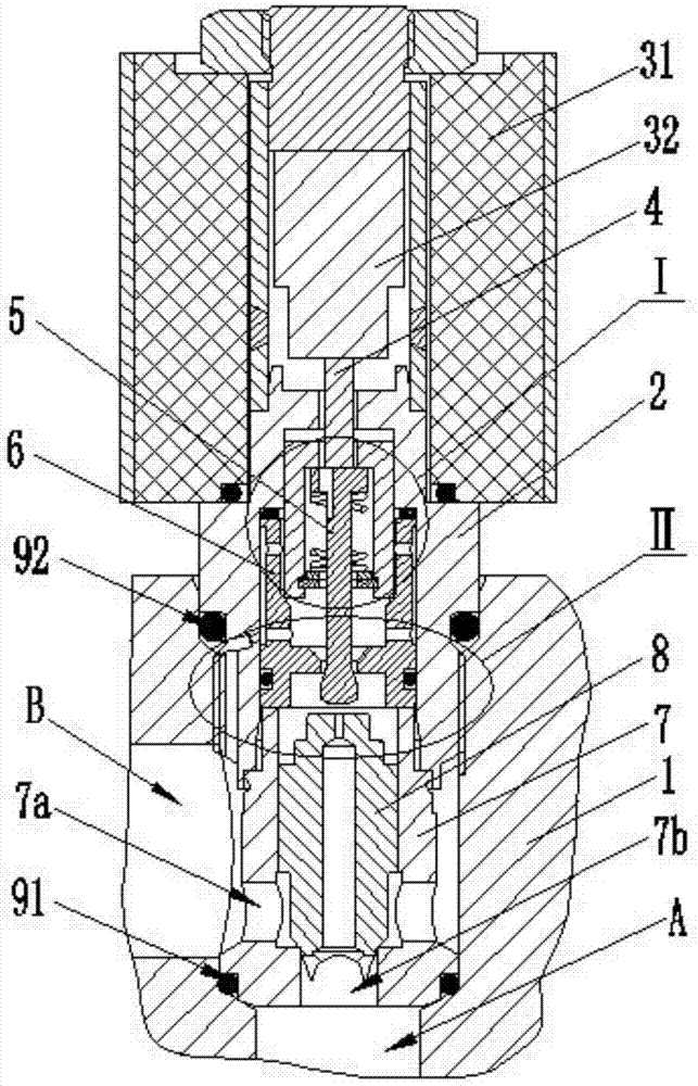 Normally-open proportional one-way flow valve