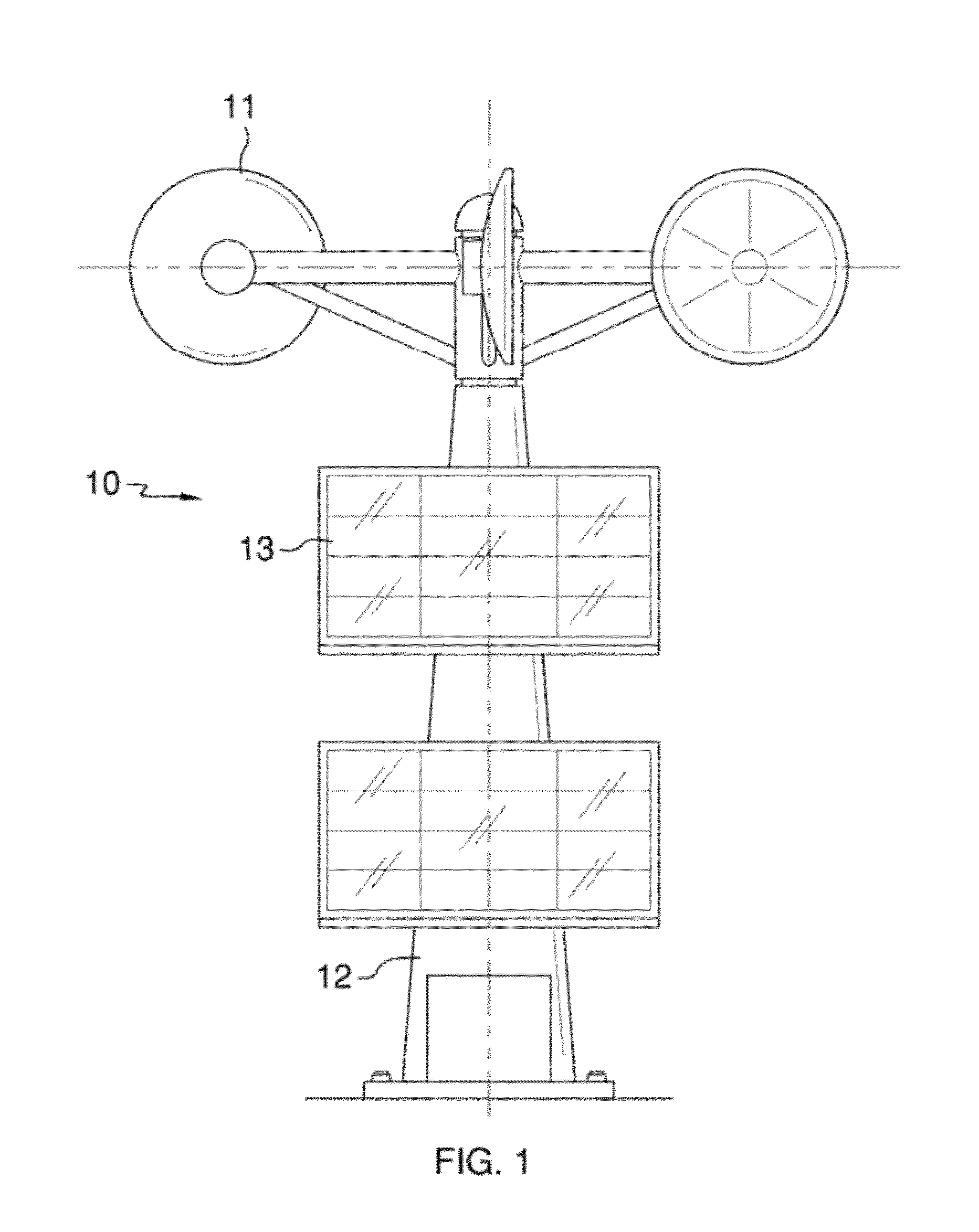 Wind turbine with integrated solar panels