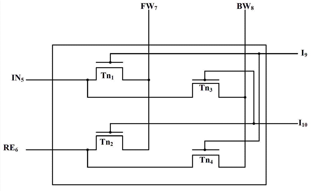 Bidirectional scanning control switch, grid drive circuit and working method