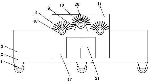 Deburring device having waste material collection function and applied to production of bamboo summer sleeping mat