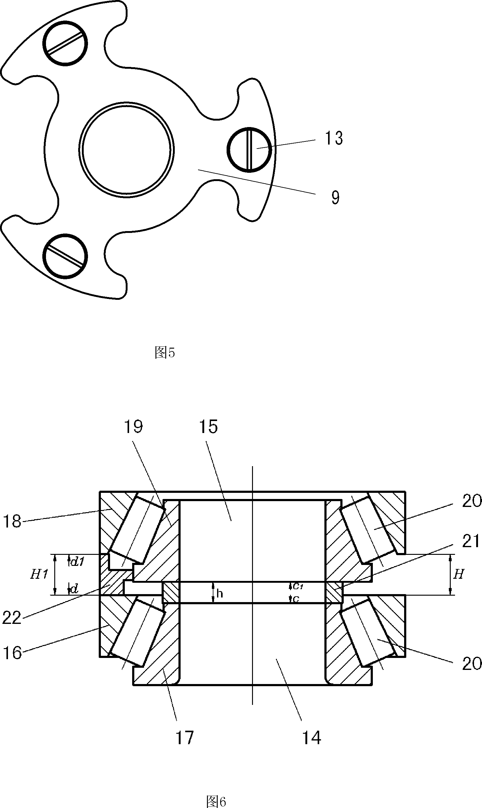 Method for measuring single row conical bearing connection in series matched pair inter space