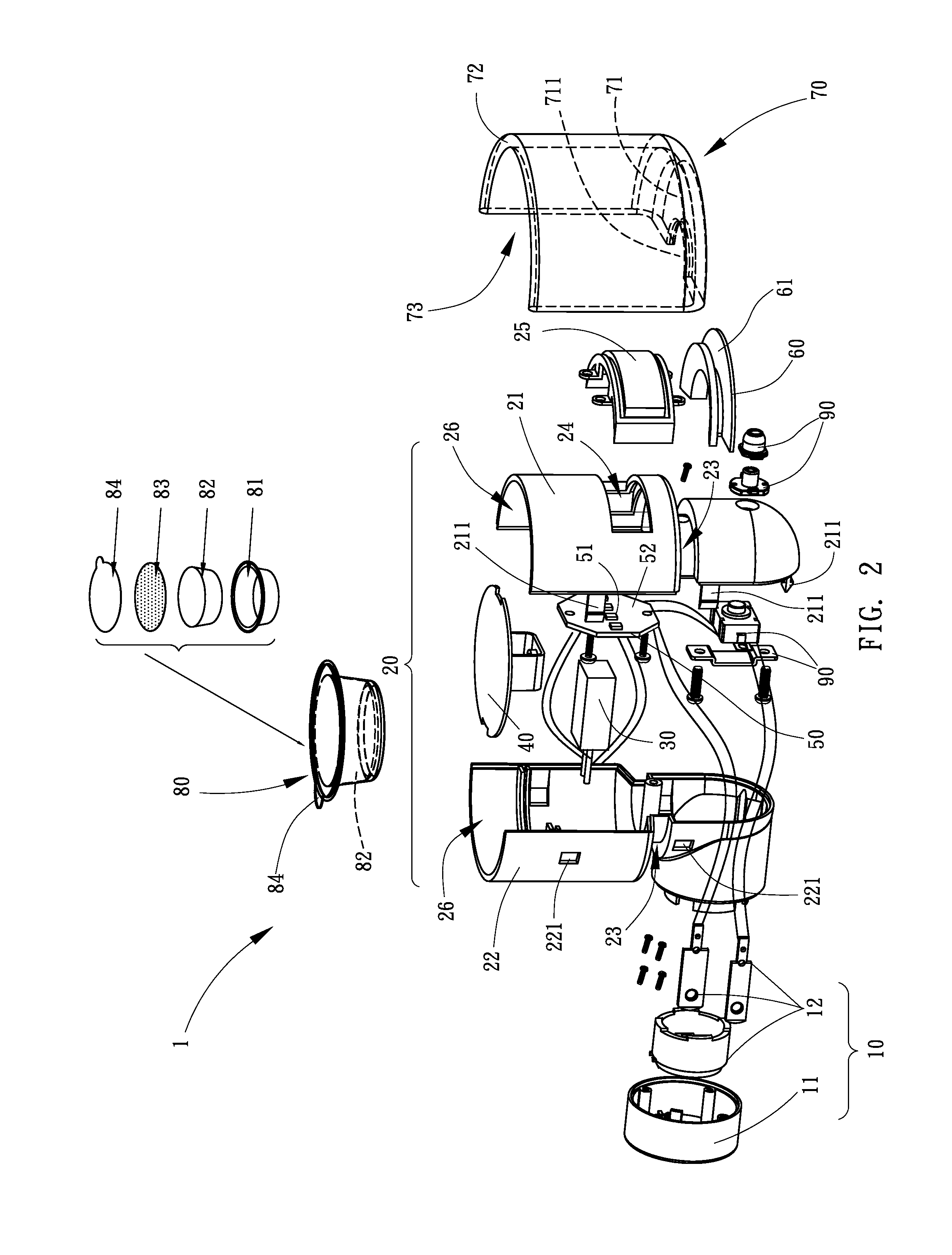 Wall-mount aroma diffusing night lamp assembly