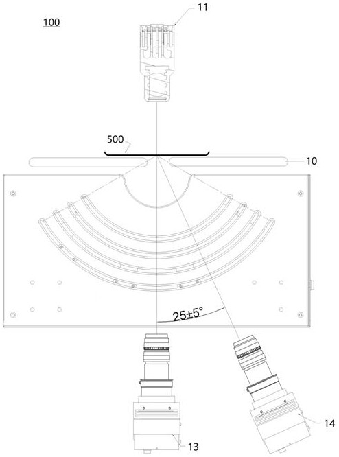 A curved glass detection system and method