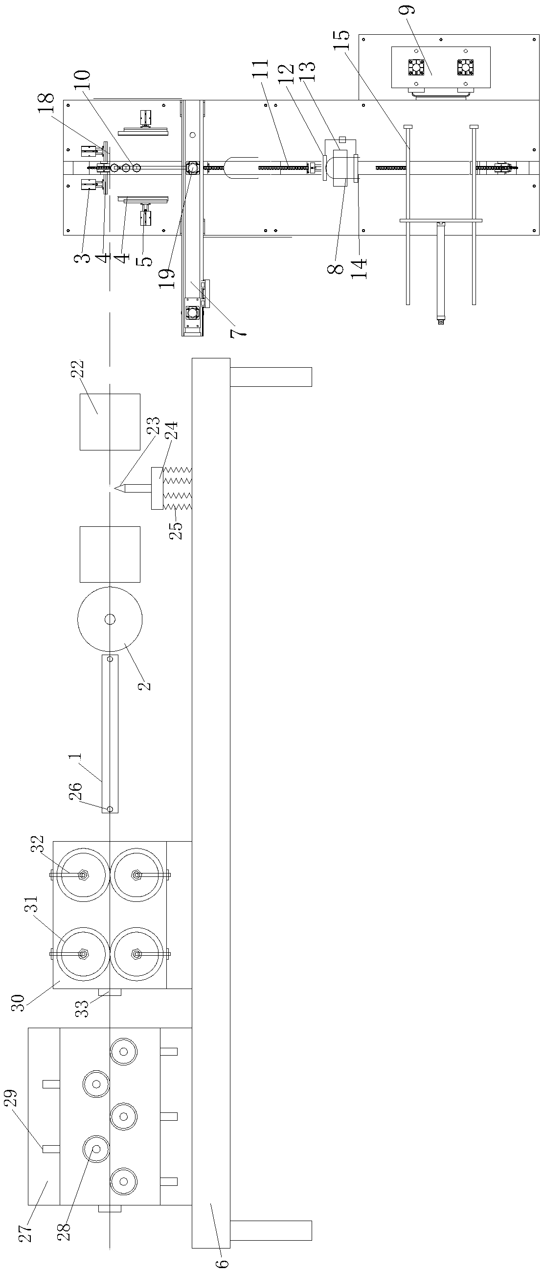 Automatic cutting and bending machine for alloy wire and machining technology thereof