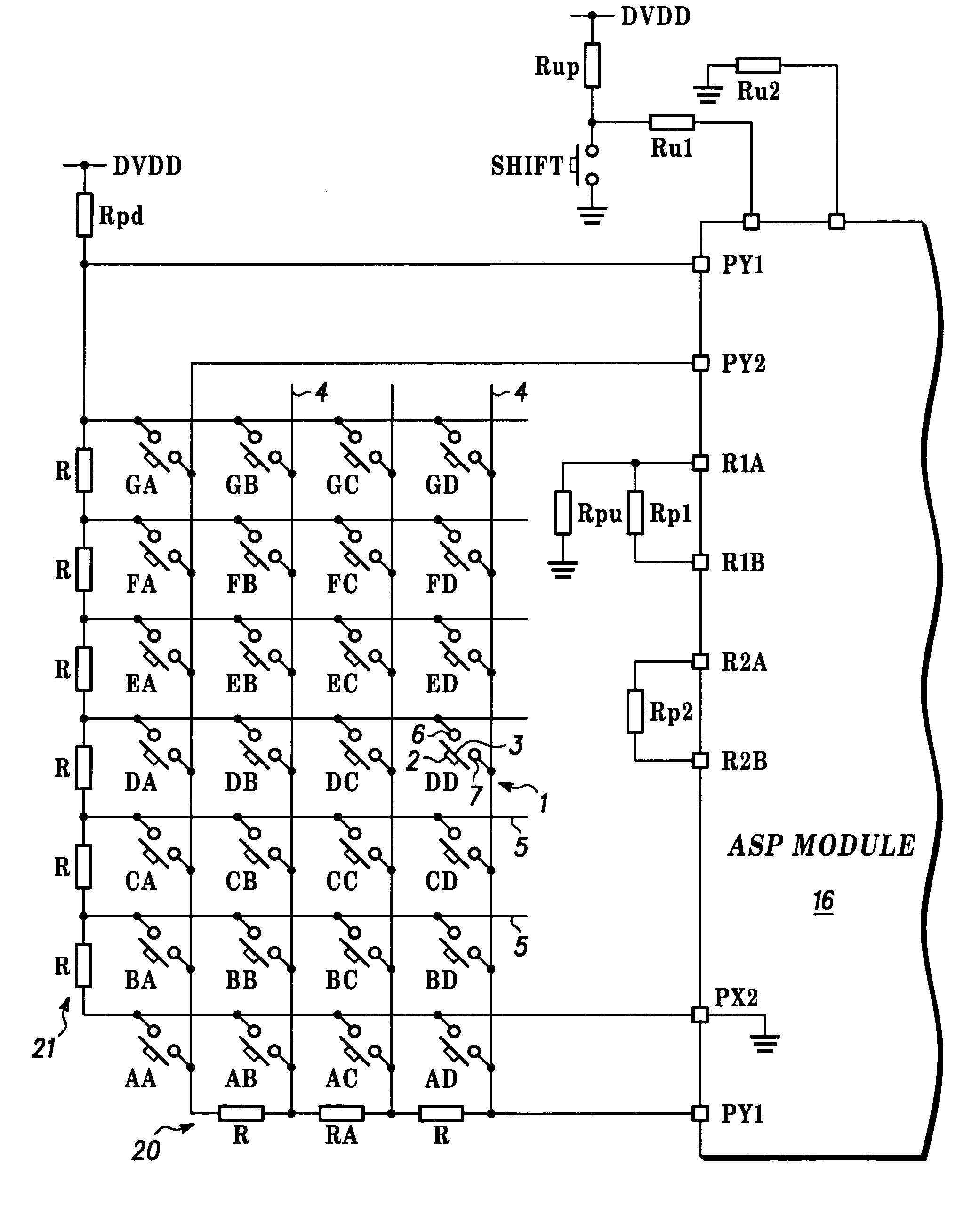 Keypad signal input apparatus