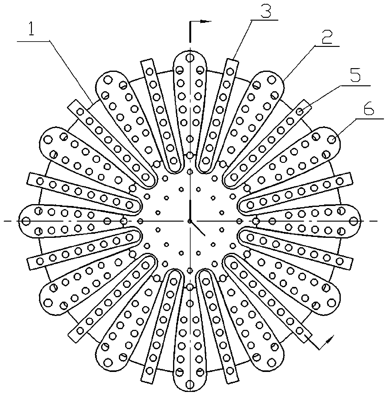 Mixing flame stabilizing device