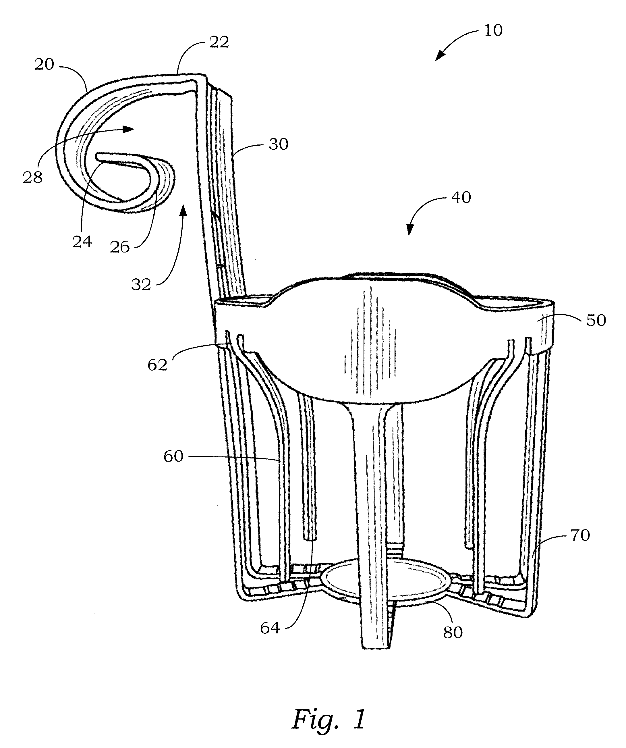 Flexible retracting coil clip-on beverage holder