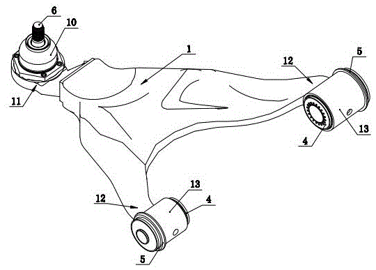 Detachable automotive suspension control arm