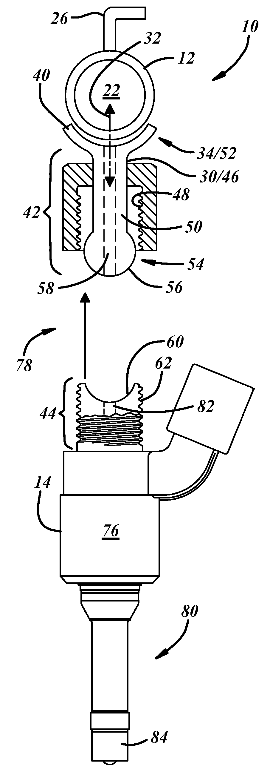 Attachment for fuel injectors in a fuel delivery system