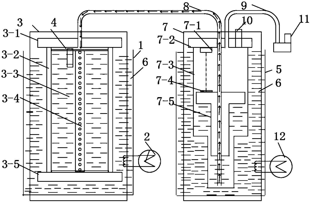 Device and method for measuring volume change rate of phase change power system