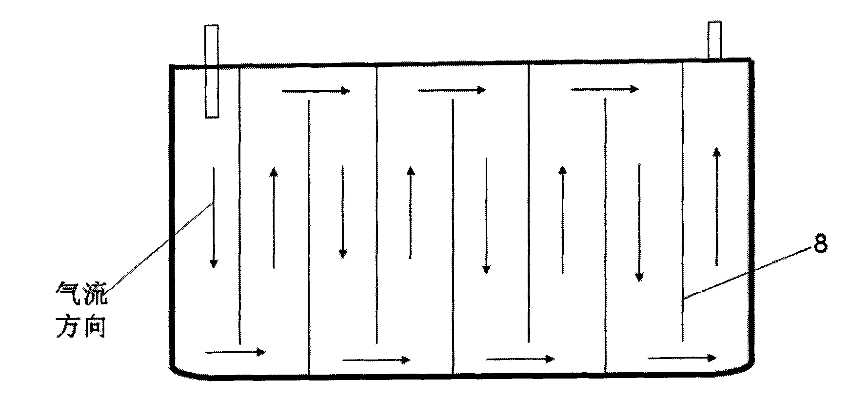 Measuring container of online detecting device for UF6 (uranium hexafluoride) gas uranium abundance