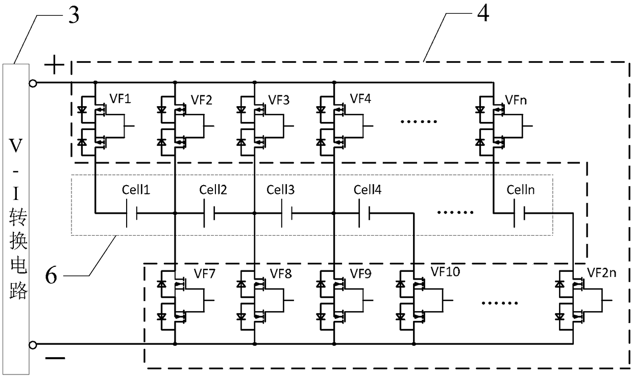 On-line measuring device for electrochemical impedance spectroscopy of lithium ion battery pack