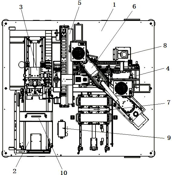 Chip assembly feeding and discharging machine