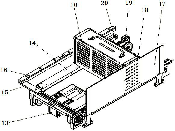 Chip assembly feeding and discharging machine