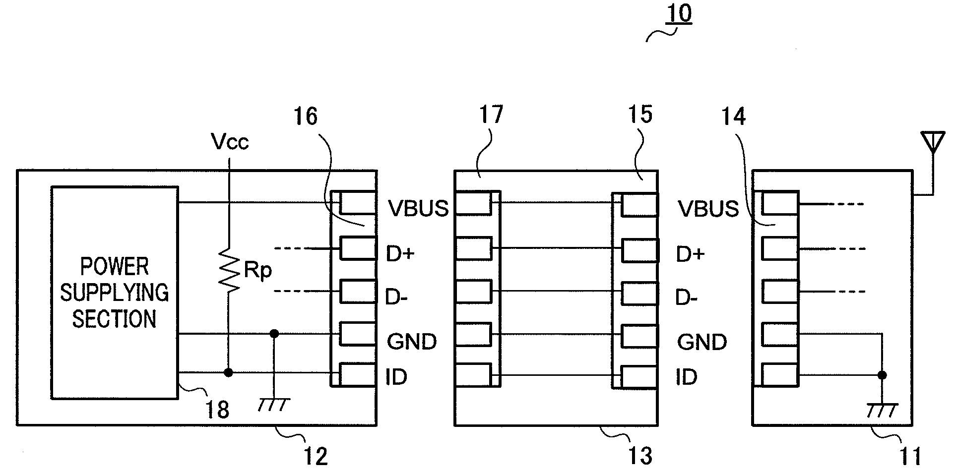 Interface detecting circuit and interface detecting method