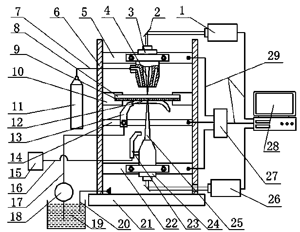 Laser drilling device assisted by laser-induced impact waves