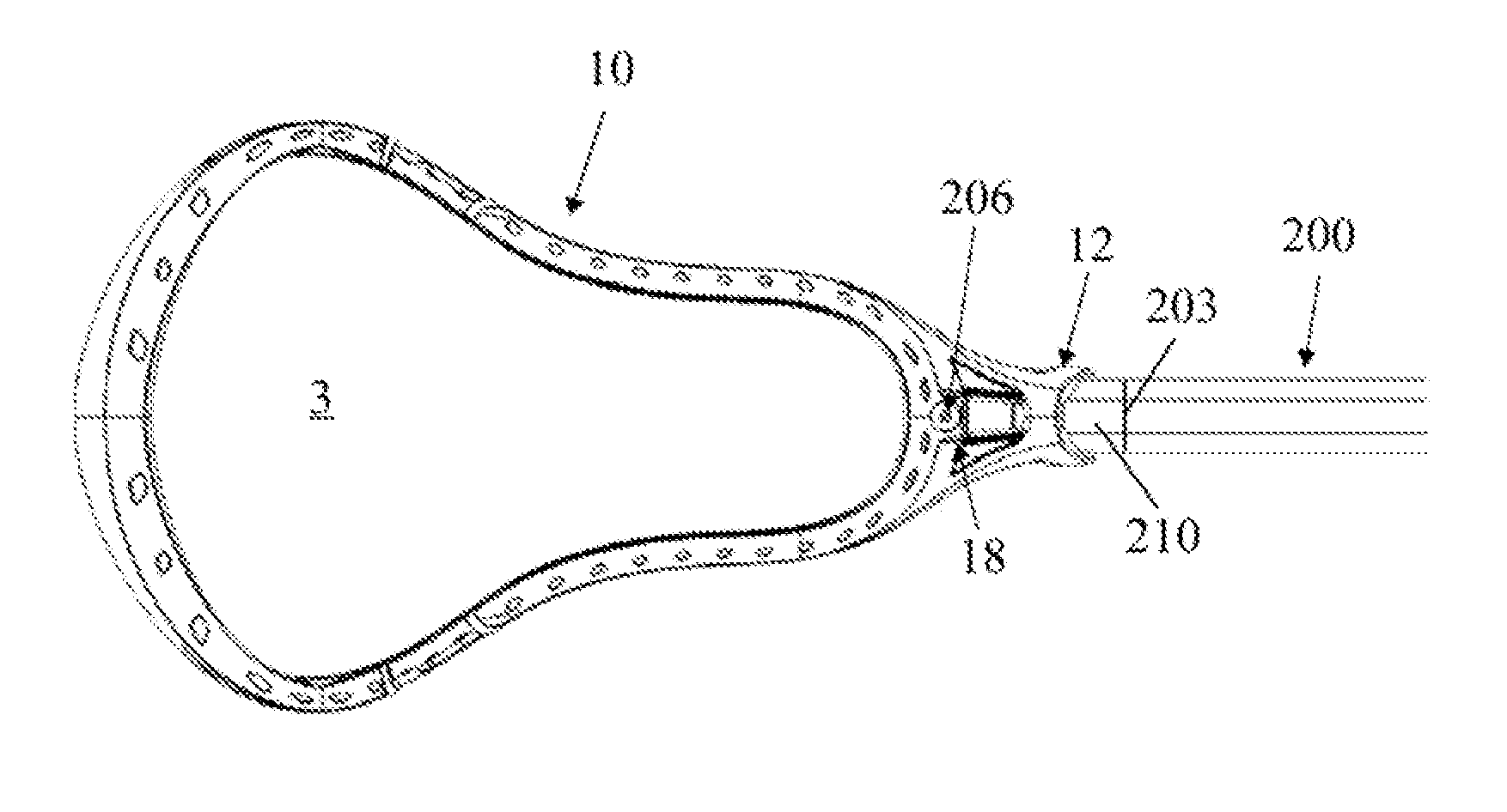 Handle-dampening lacrosse stick