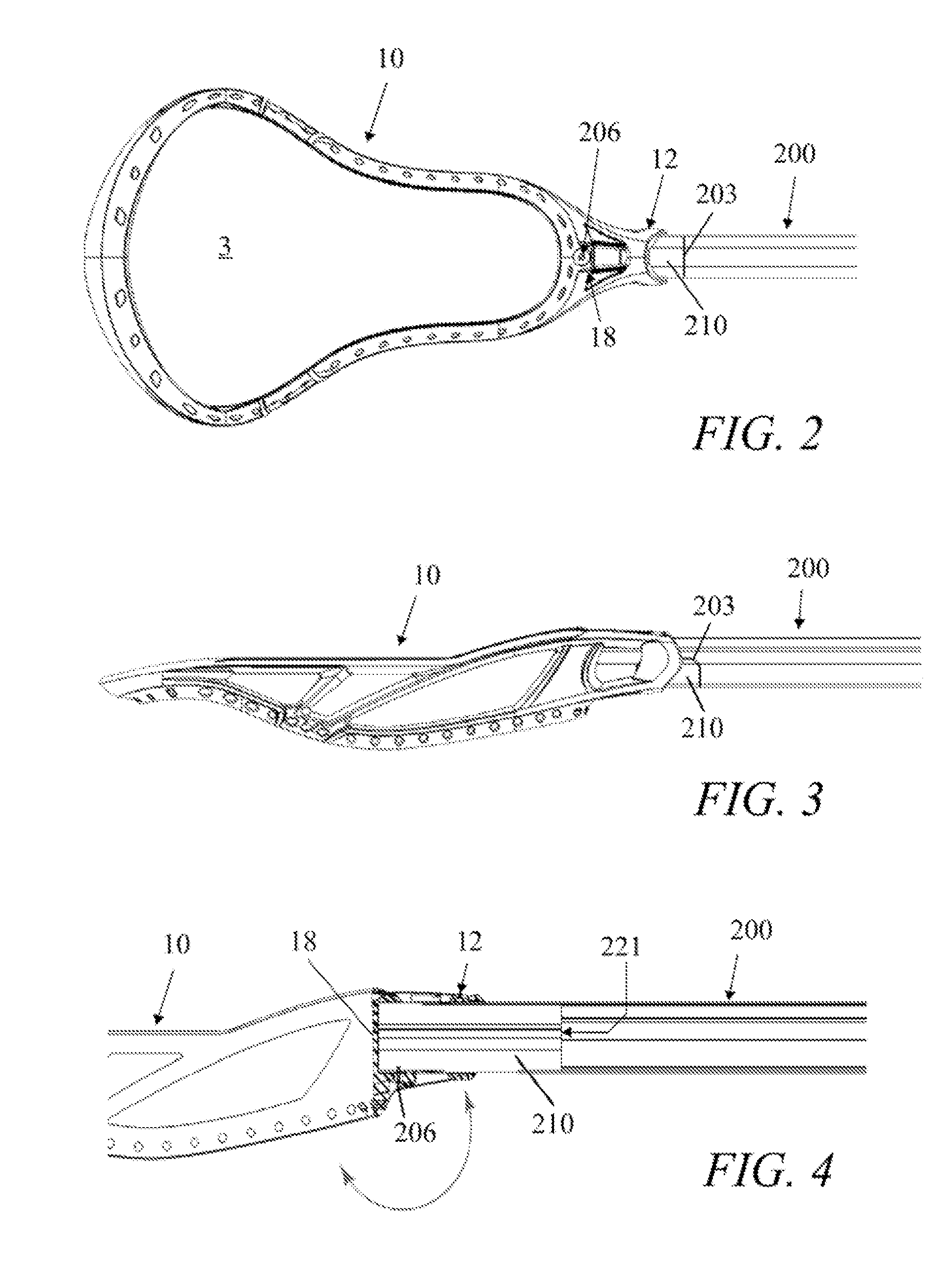 Handle-dampening lacrosse stick