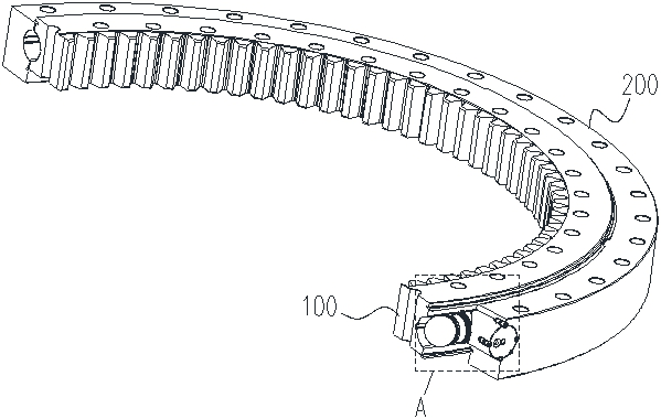 Rollaway nest oil removing structure for slewing bearing, sealing plug and oil removing method