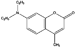 Preparation method of blue-ray coumarin film with polyvinyl alcohol as substrate