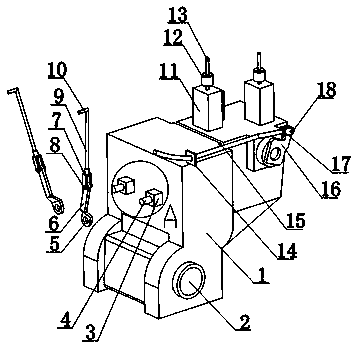 Atomizing nozzle installation adjusting device for agricultural irrigation