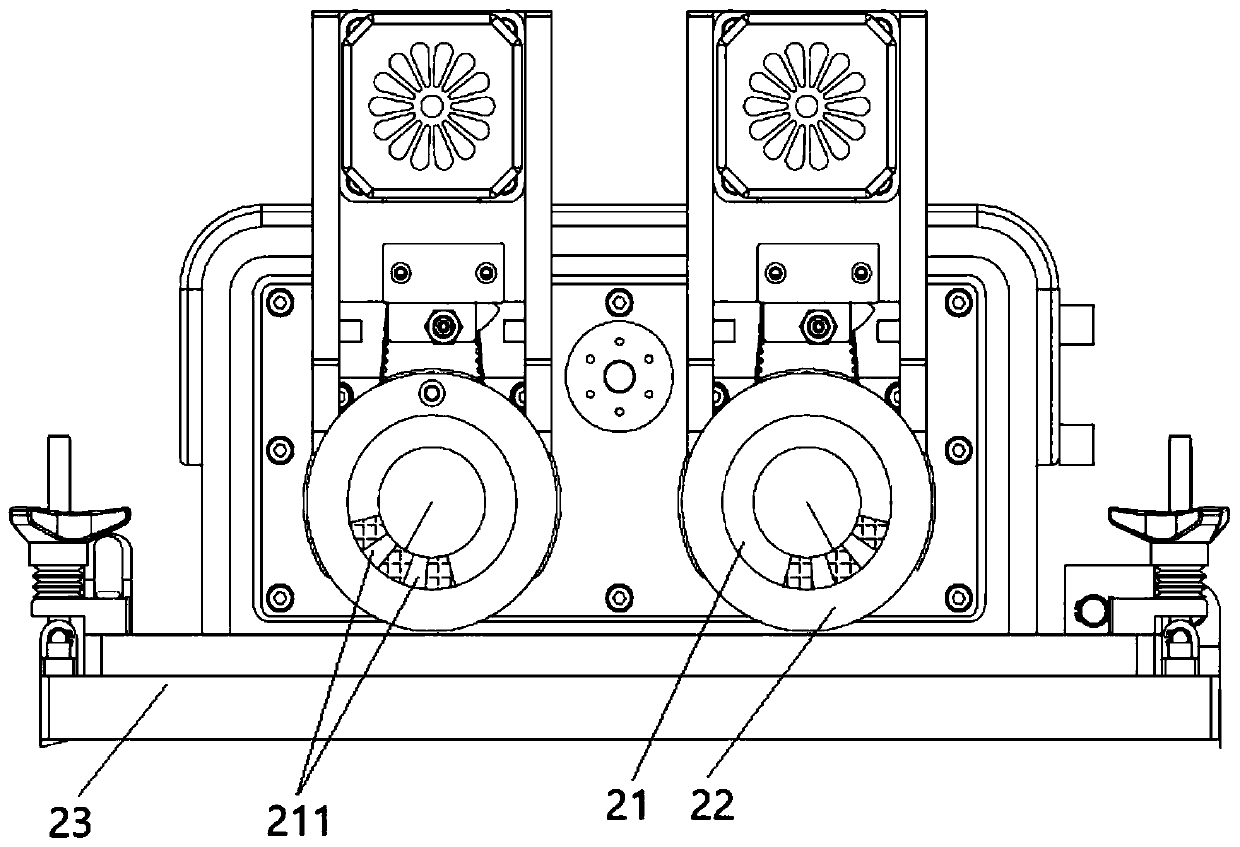 Curved screen magnetron sputtering assembly