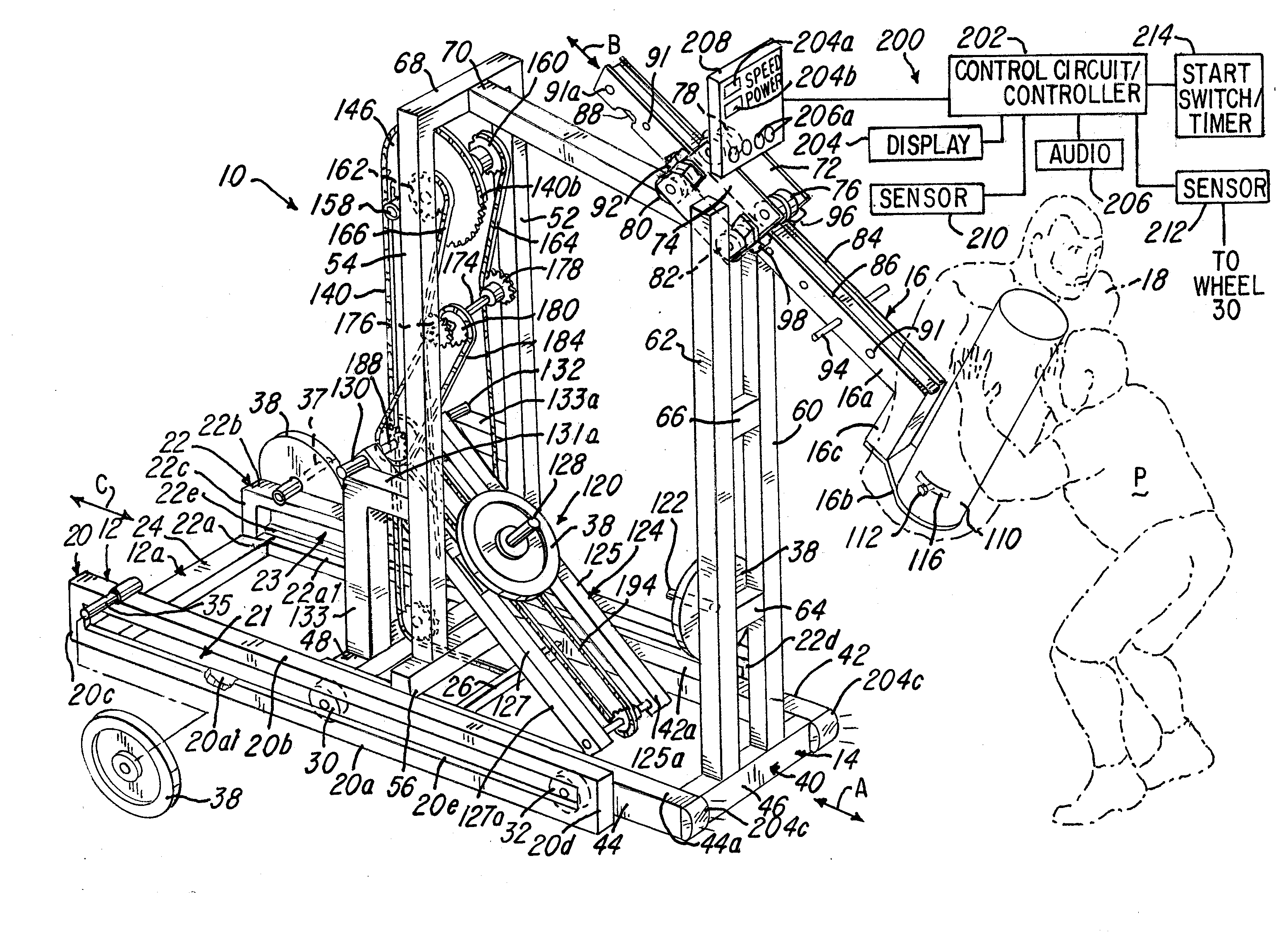 System and method for training a football player