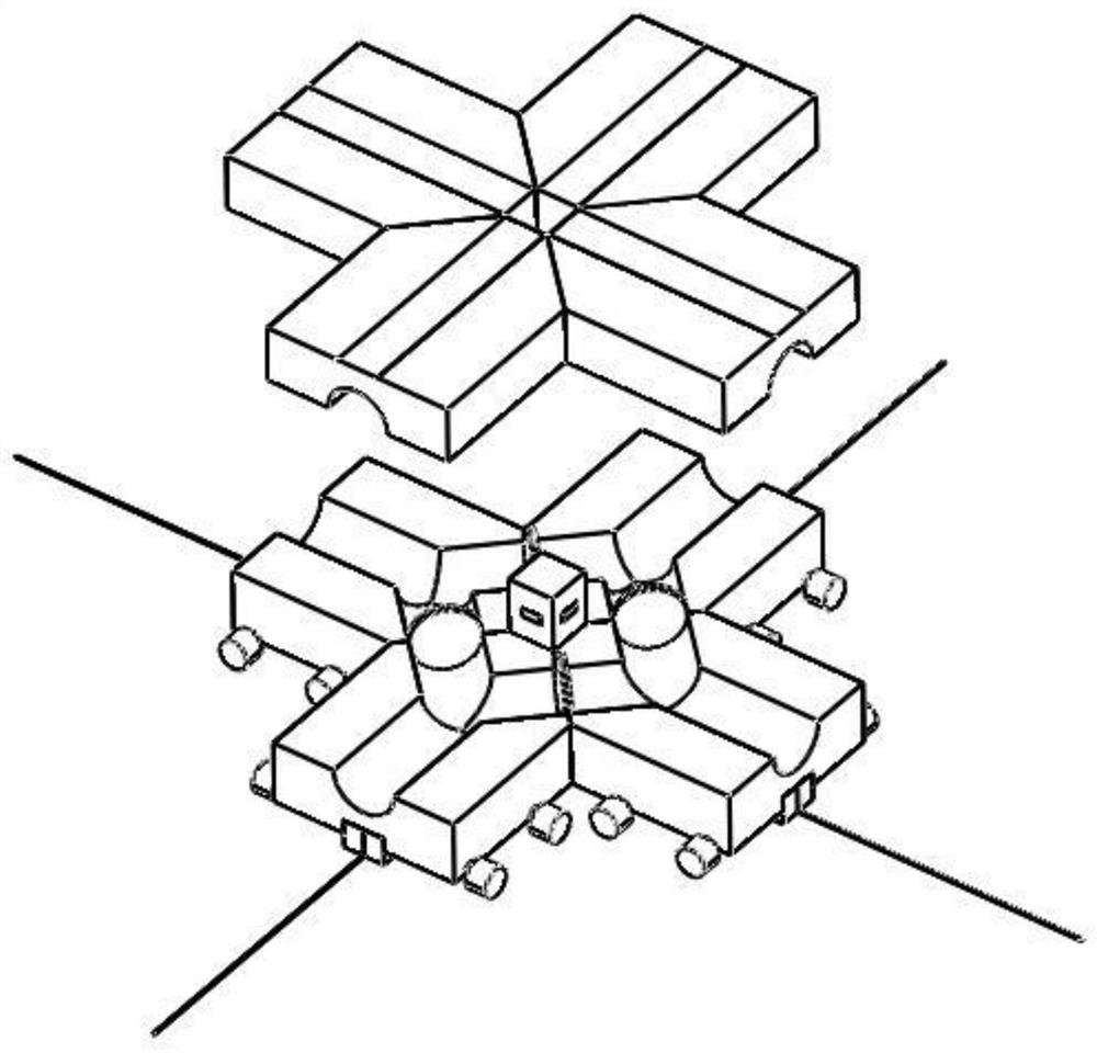 A large-scale three-way high-efficiency automatic die forging device and die forging method thereof