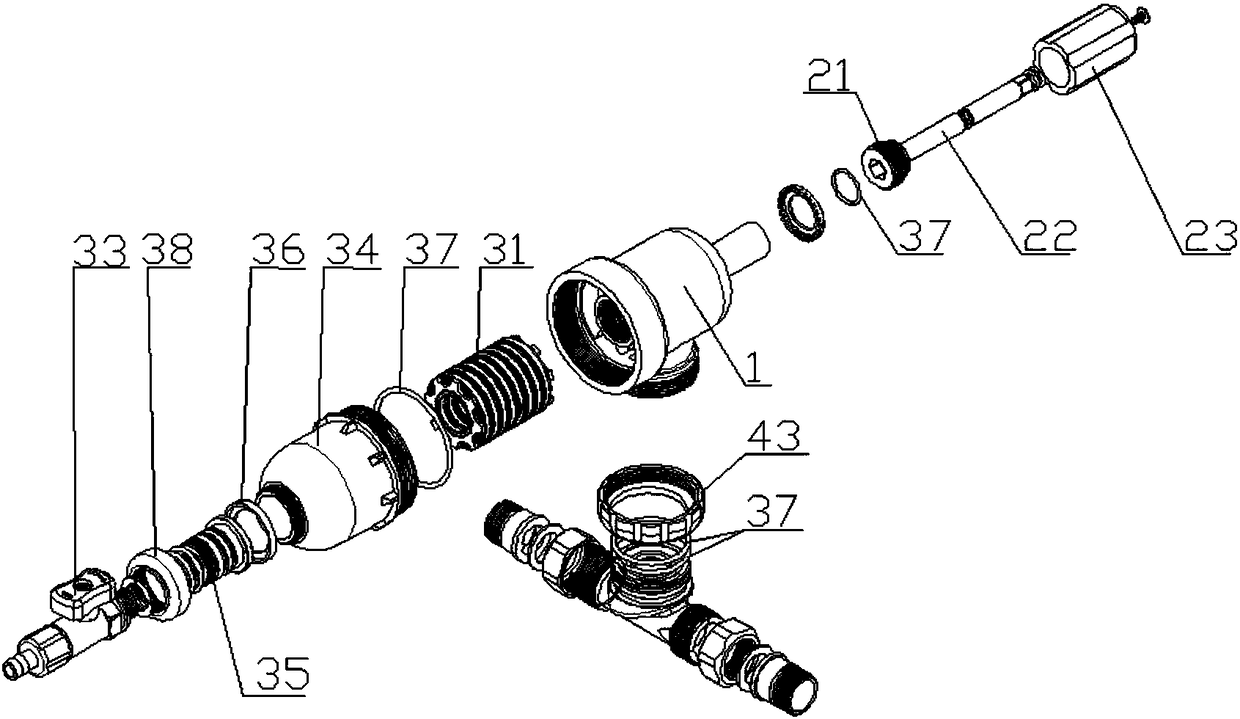 Backflush front filter with multiple filtering functions