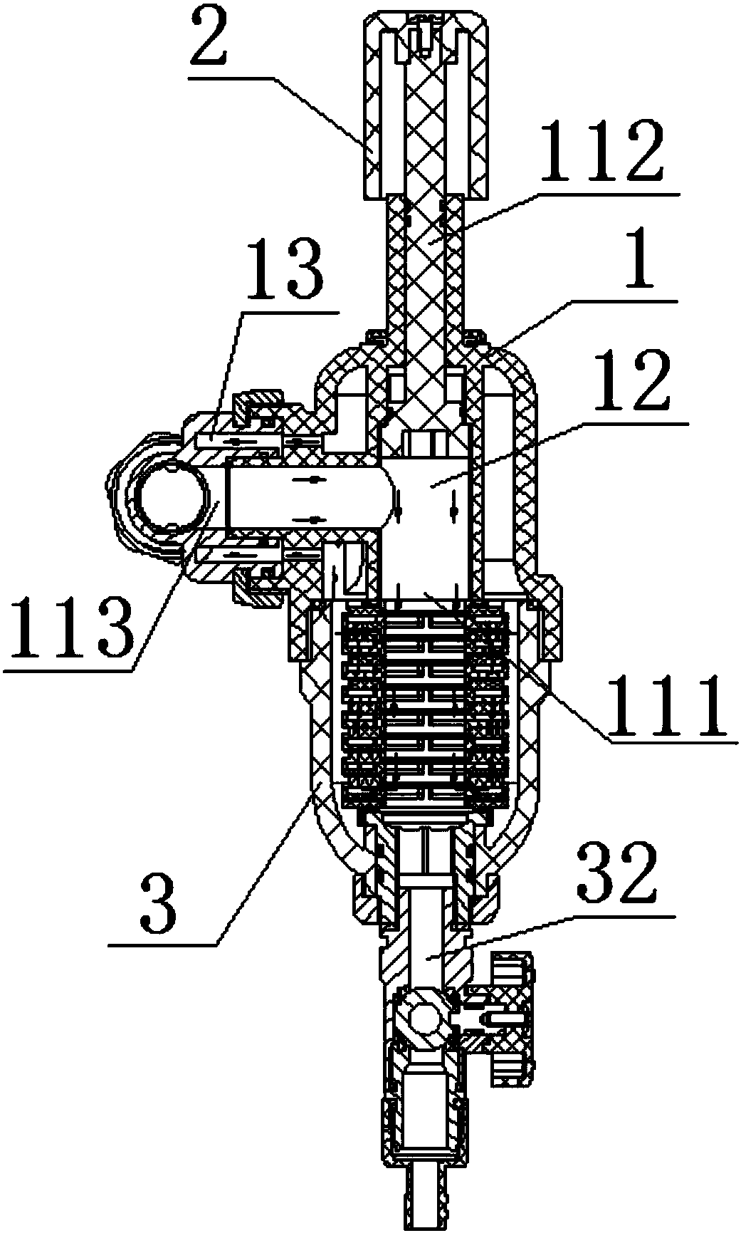 Backflush front filter with multiple filtering functions