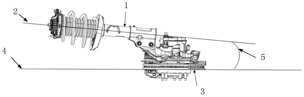 A detection method and electronic equipment for the included angle of the front suspension assembly