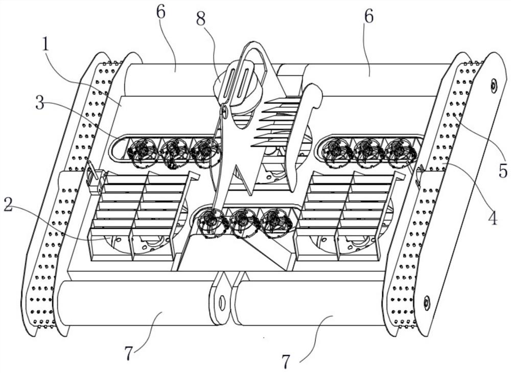 Crawler-type netting cleaning robot for seawater cage culture and netting cleaning method