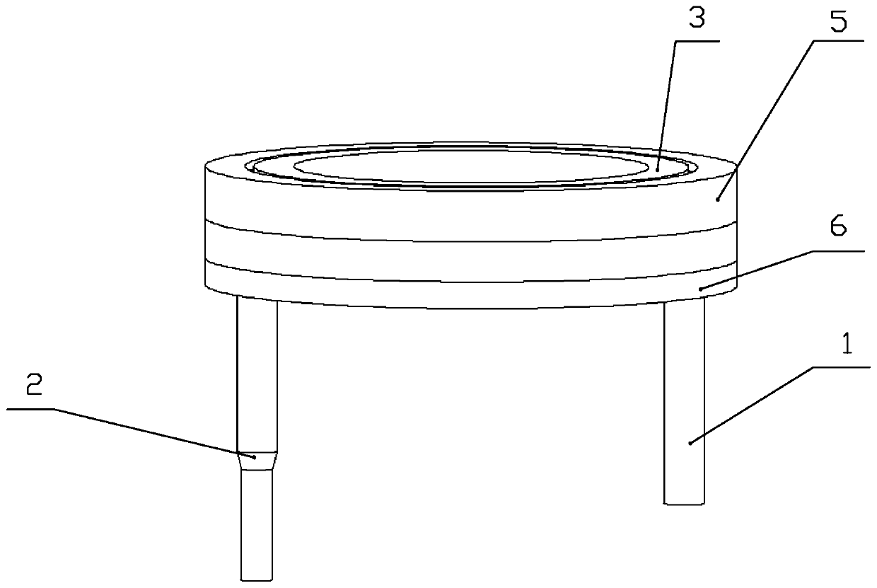 A Hall thruster gas distributor structure with porous material separator