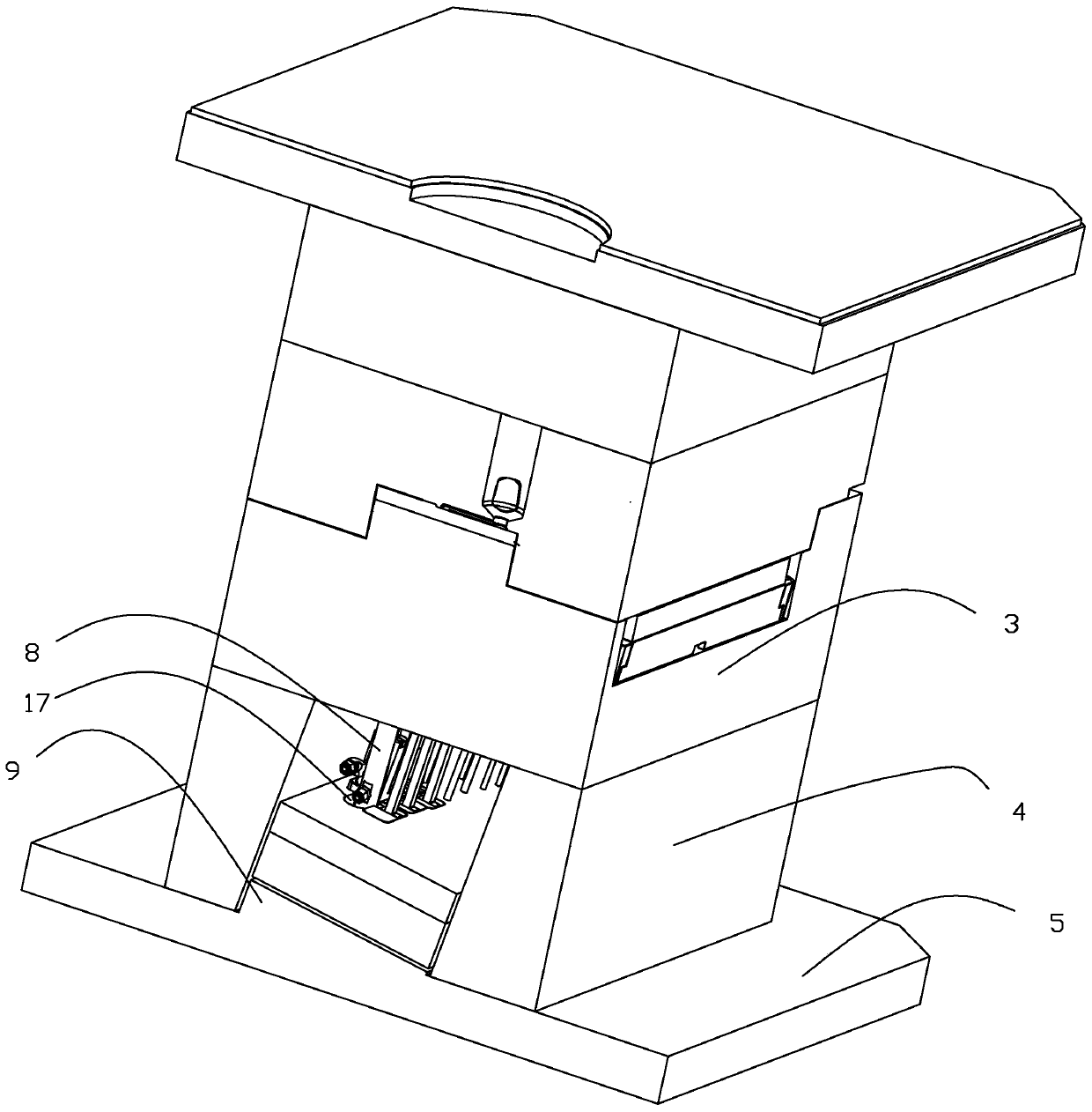 Automobile front door handle ejecting mechanism