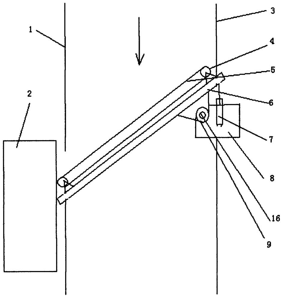 Skewing riverway automatic trash holding device