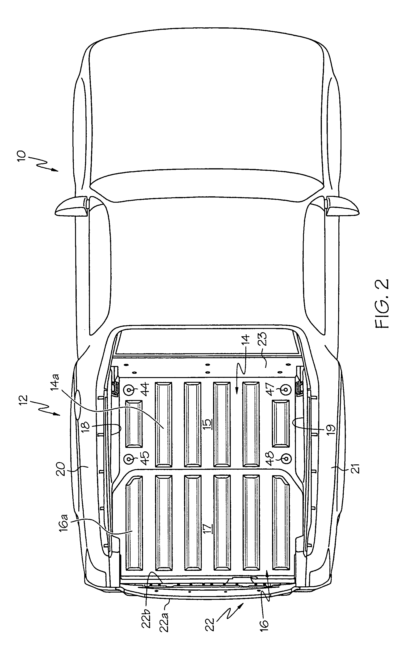 Cargo protecting system for a pickup truck