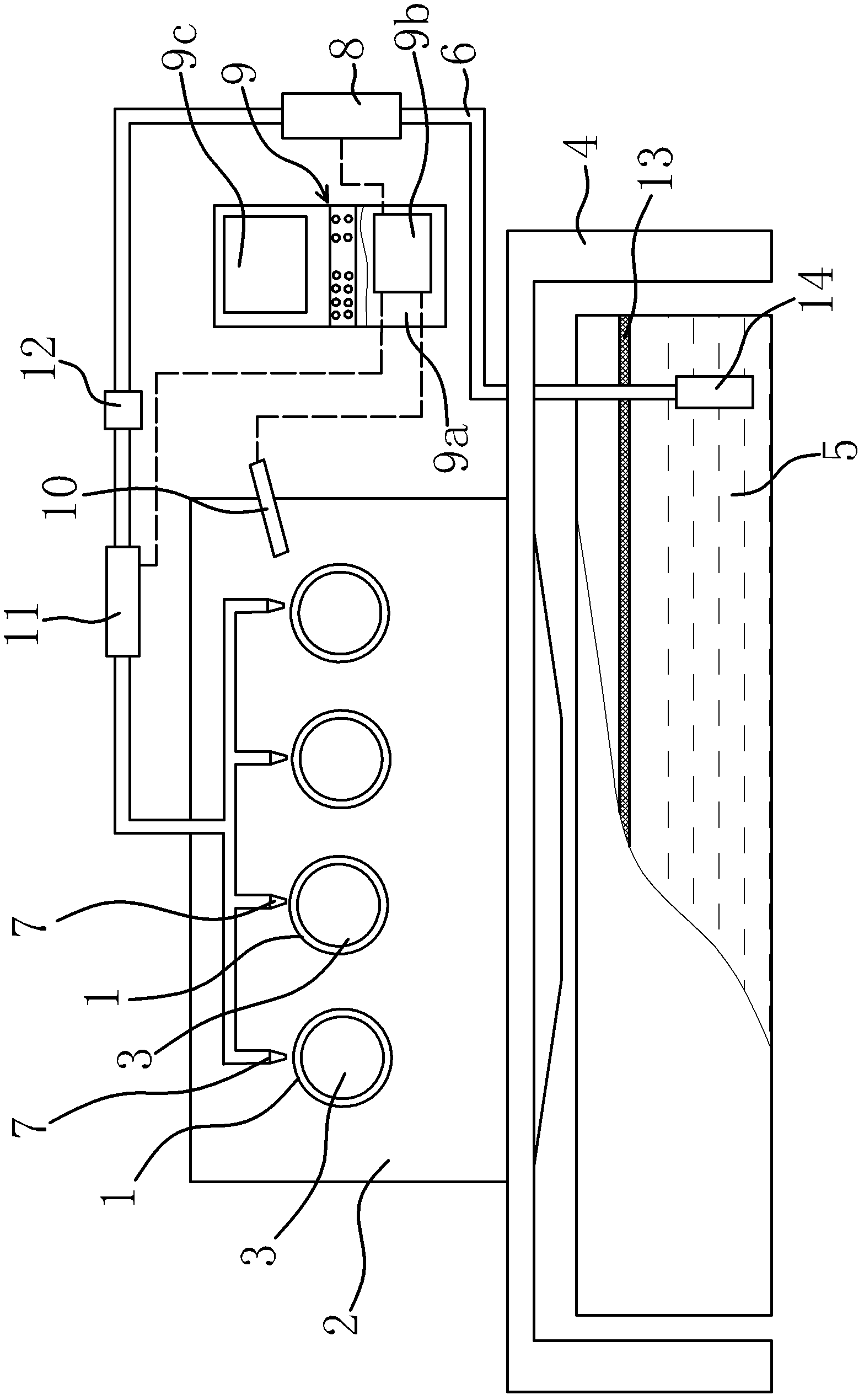 Lubrication effect observing device for engine pistons of automobile