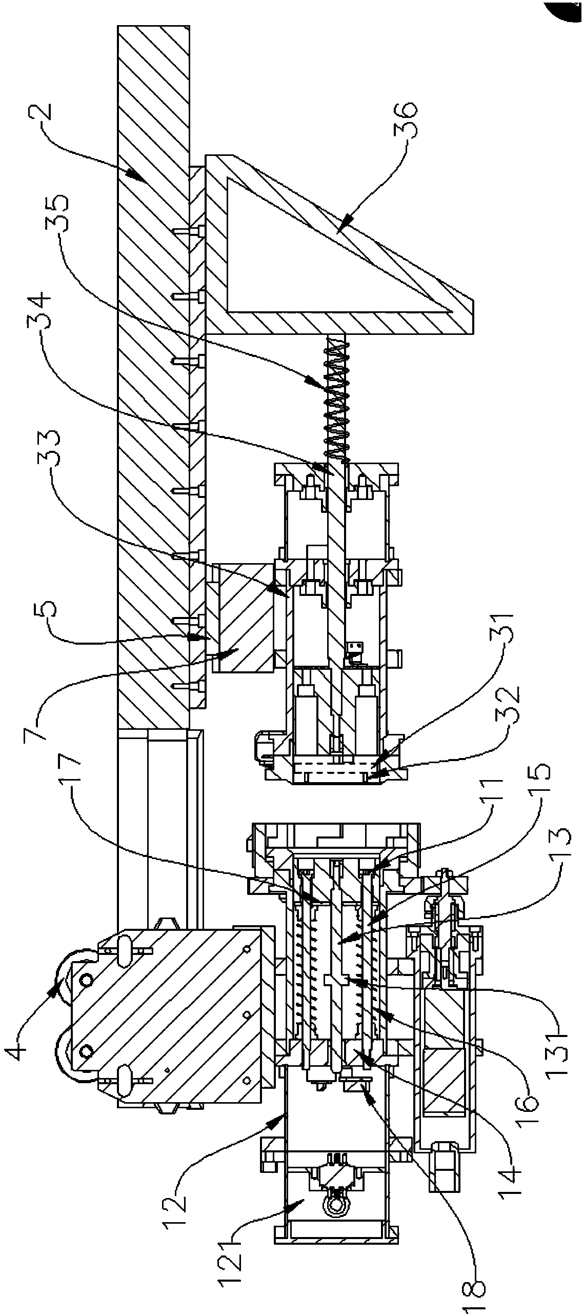 An automatic charging device for a coal mine inspection robot