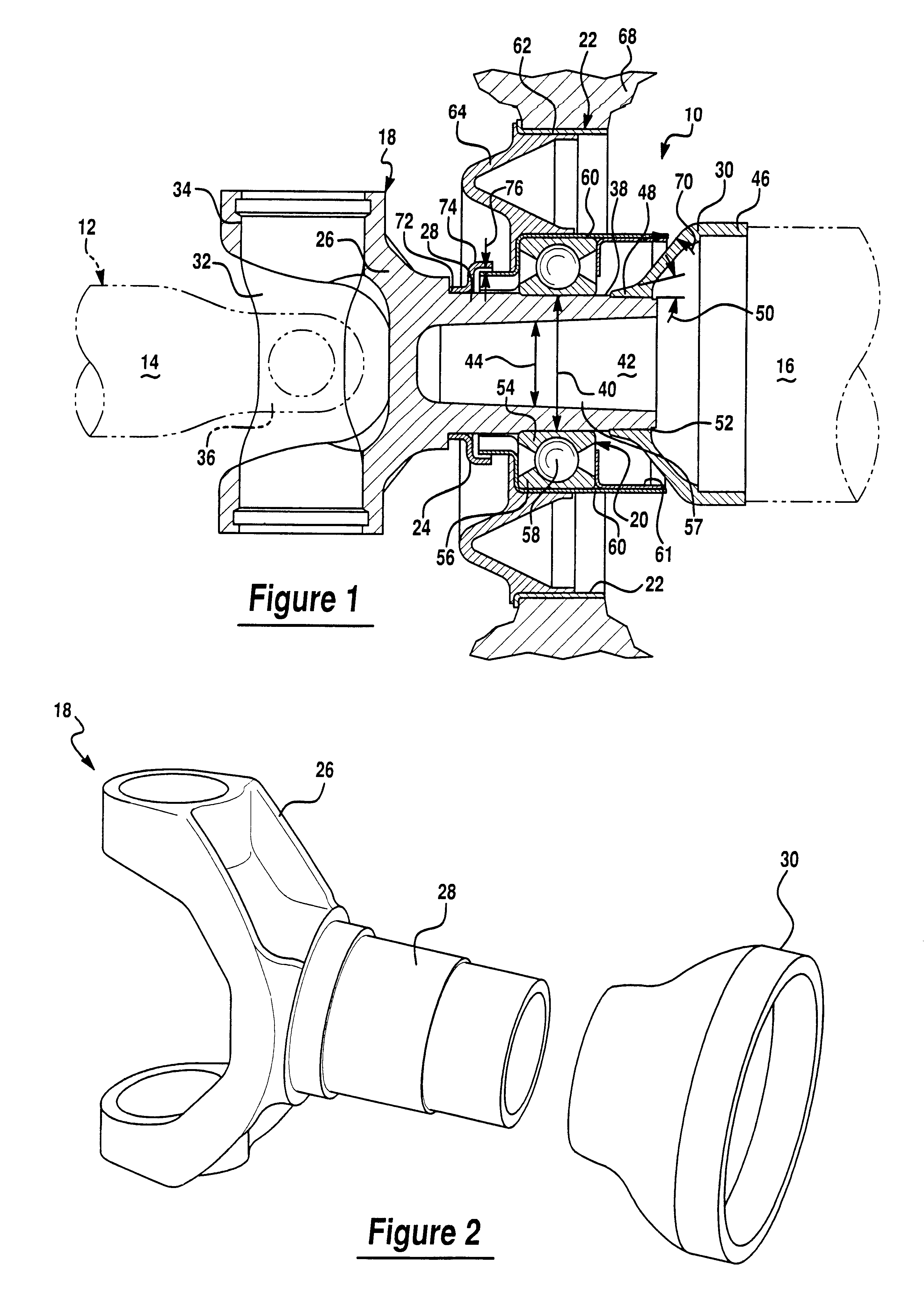 Driveshaft bearing assembly