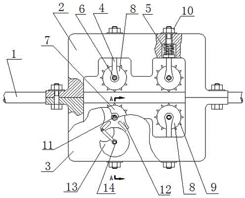 Grooved wheel clearance type welding feeding mechanism