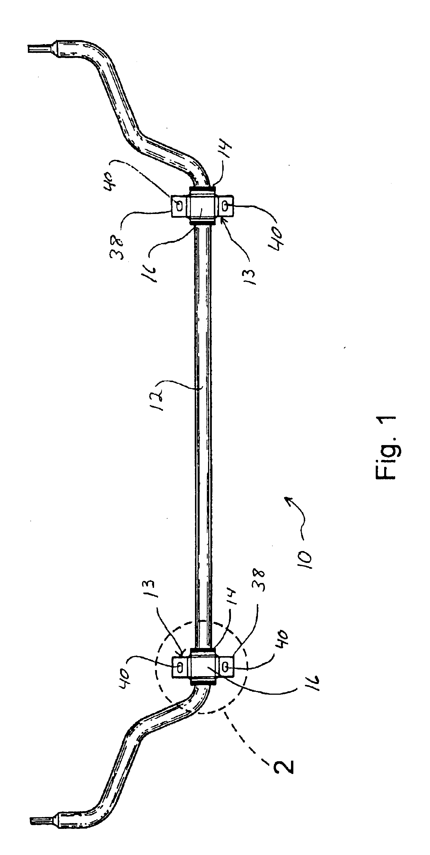 Gripped bushing system with alternating radial stiffness