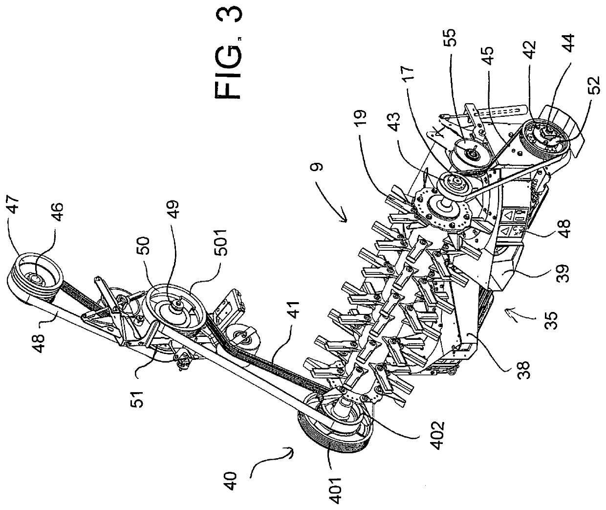 Belt Drive for a Weed Seed Destructor of a Combine Harvester