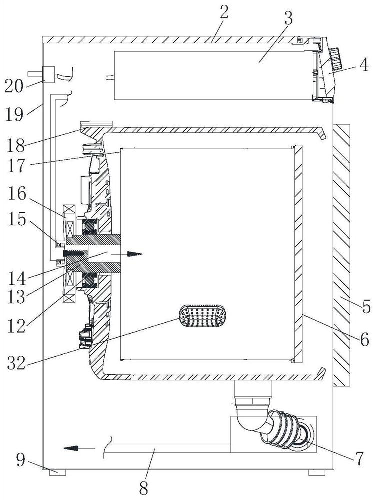 Clothes lifting device for washing machine and roller washing machine