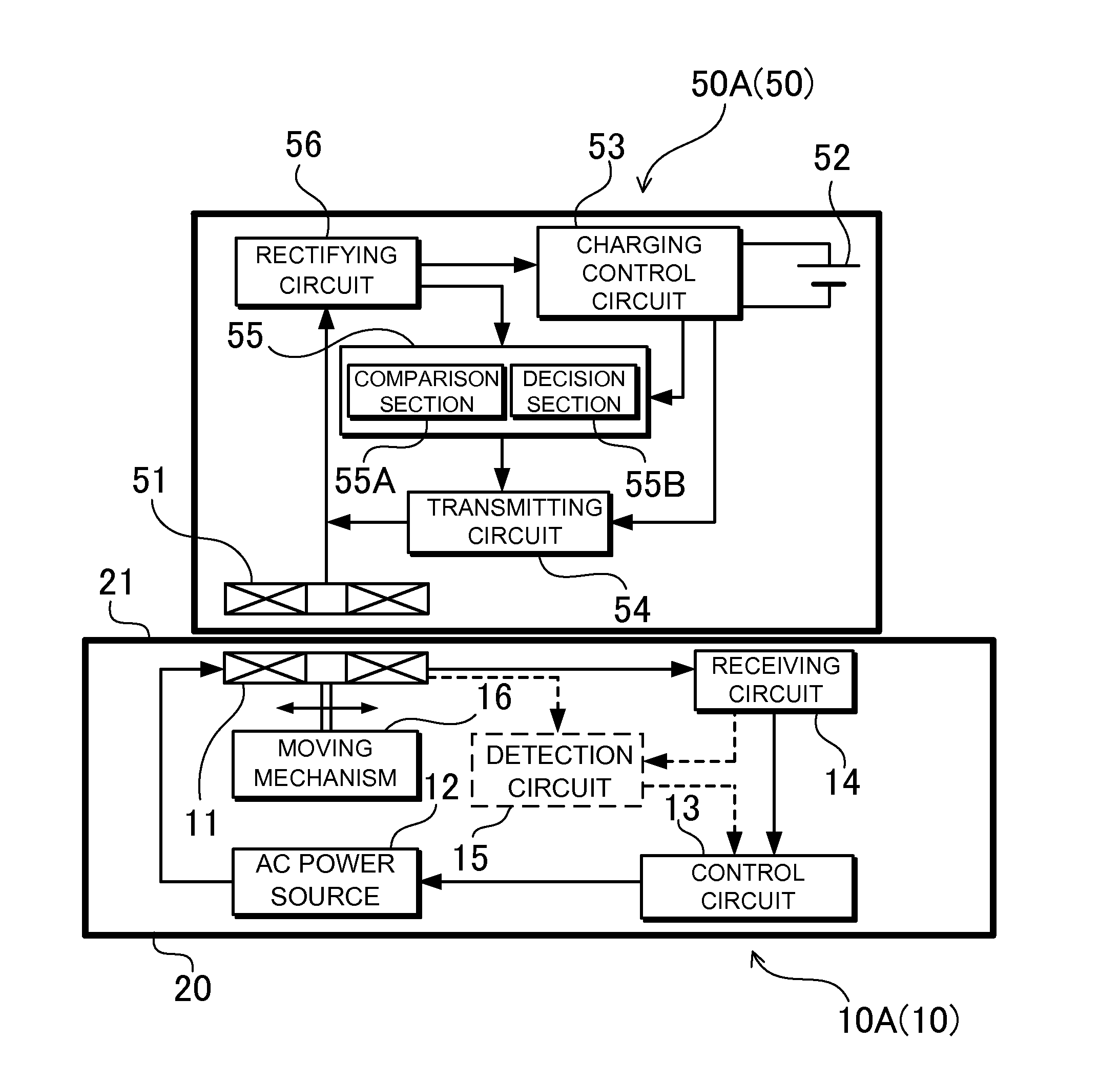 Contactless method of supplying power