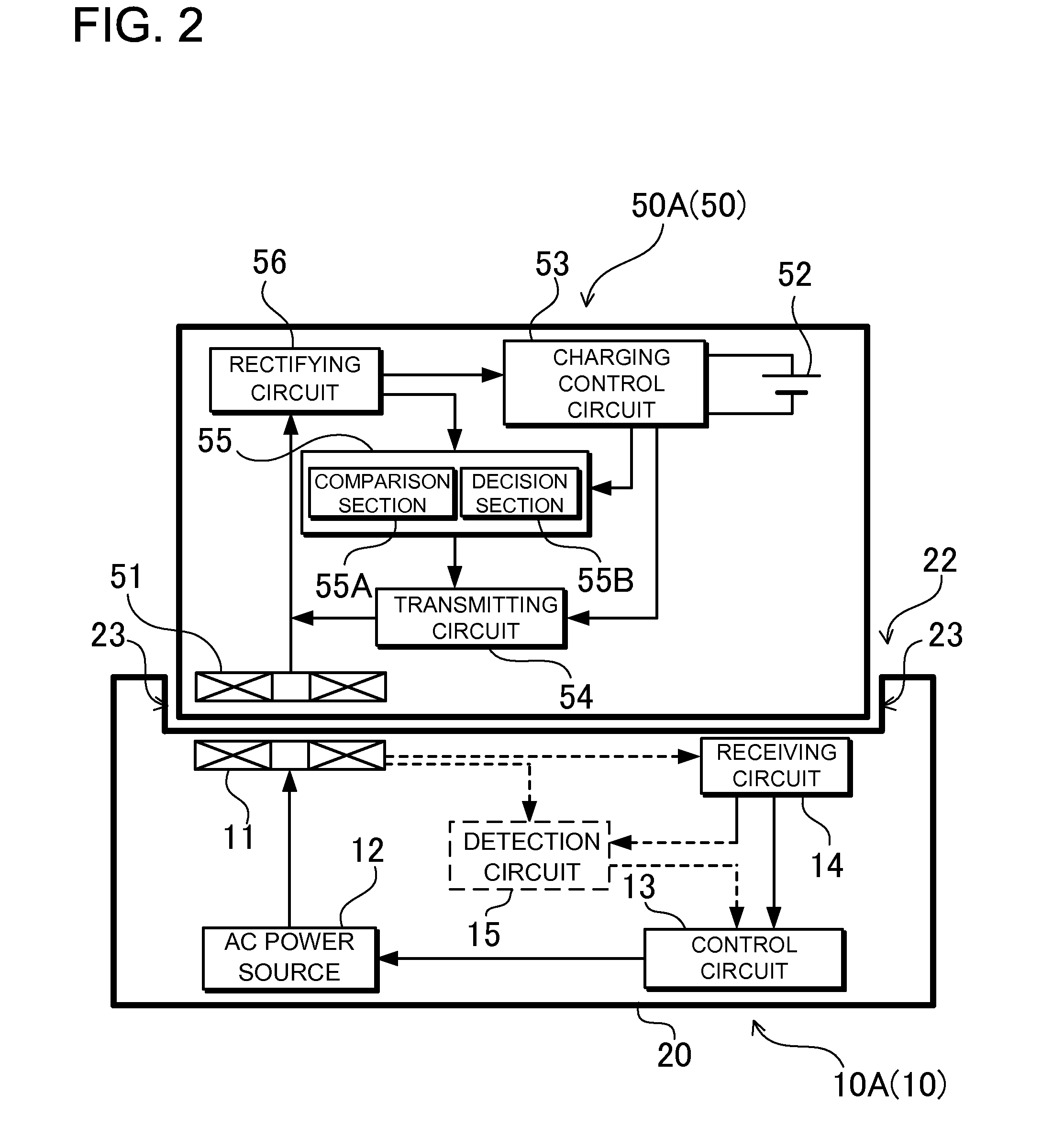 Contactless method of supplying power