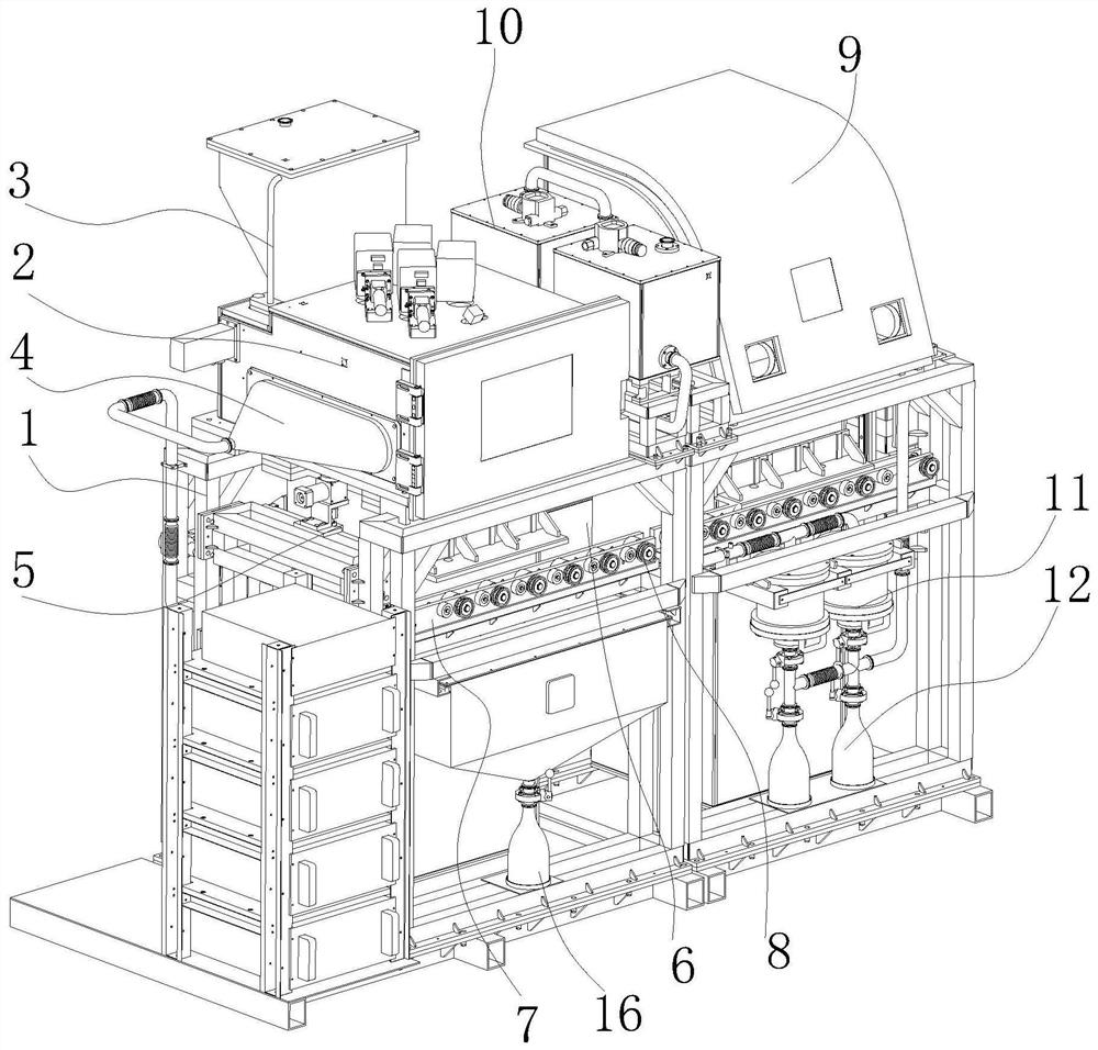 Selective laser melting equipment with reciprocating type conveying rail