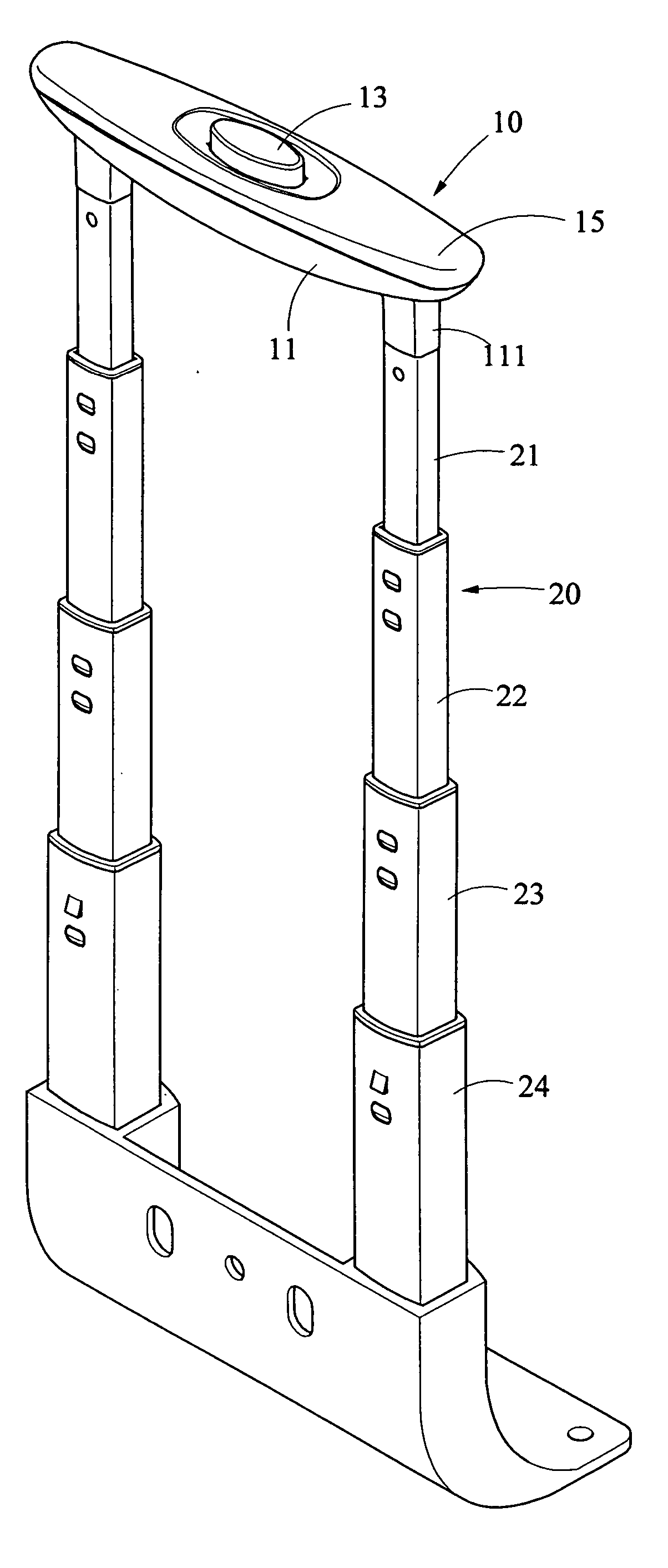 Retractable handle of carry-on luggage