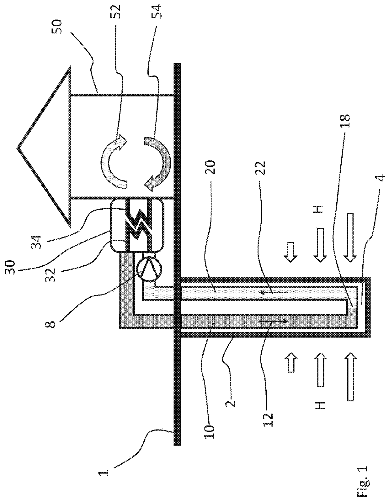 Geothermal heat exchanger, geothermal heat arrangement and method for charging thermal energy into ground